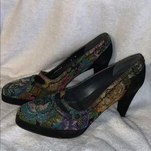 Stuart Weitzman Floral Tapestry Heels - GORGEOUS!